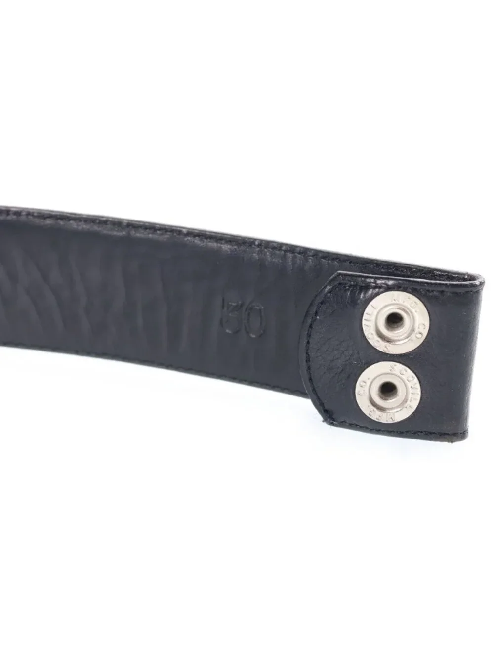 Chrome Hearts 1.5 Strap Horseshoe Rivets Leather Belt Black